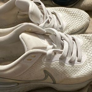 White nike sports sneakers